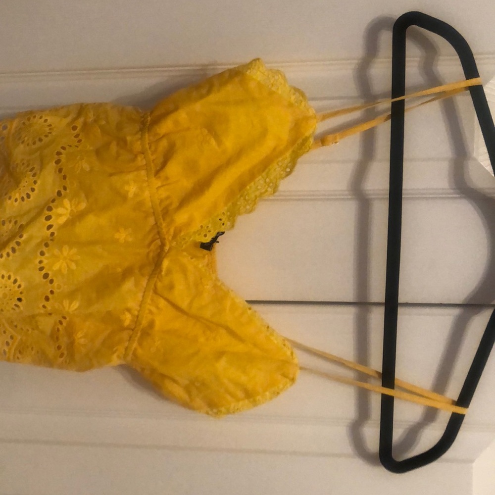 Yellow v cut strappy